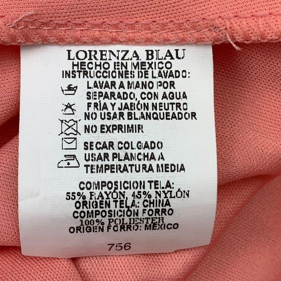 Lorenza Blau Sleeveless One Shoulder Top Coral 12 - Picture 6 of 12